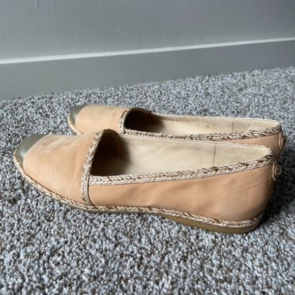 STUART Weitzman | Dree Gold Toe Espadrilles Flats - Picture 4 of 11